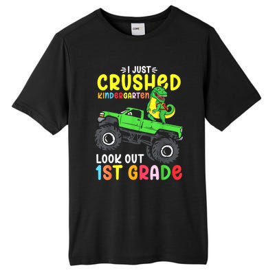 I Just Crushed Kindergarten Look Out First Grade Dinosaur Tall Fusion ChromaSoft Performance T-Shirt