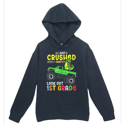 I Just Crushed Kindergarten Look Out First Grade Dinosaur Urban Pullover Hoodie