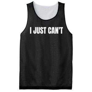 I Just Cant Mesh Reversible Basketball Jersey Tank