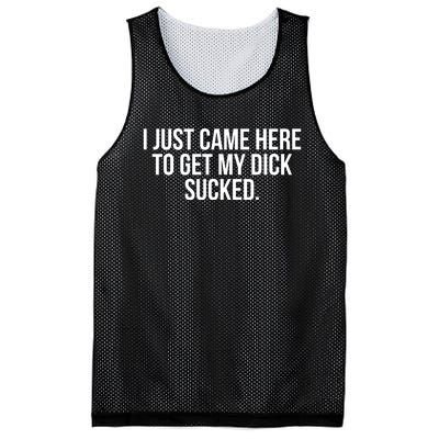 I Just Came Here To Get My Dick Sucked Offensive Funny Mesh Reversible Basketball Jersey Tank