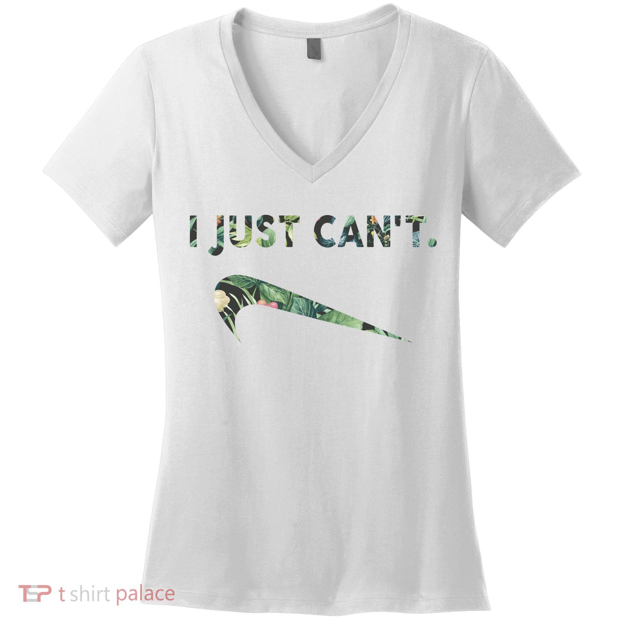 I Just Can't Funny Parody Floral Aloha Women's V-Neck T-Shirt