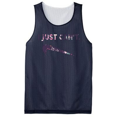 I Just Can't Funny Parody Floral Mesh Reversible Basketball Jersey Tank