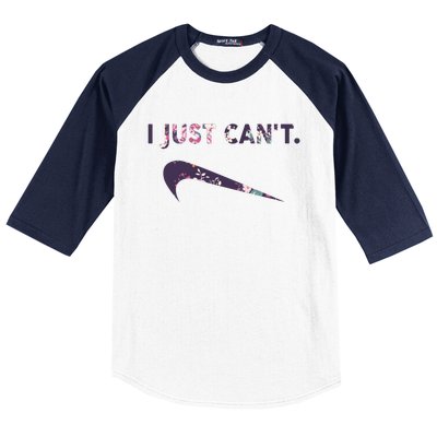 I Just Can't Funny Parody Floral Baseball Sleeve Shirt