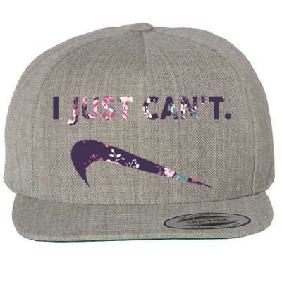 I Just Can't Funny Parody Floral Wool Snapback Cap