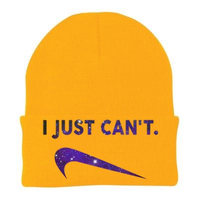 I Just Can't Funny Parody Galaxy Knit Cap Winter Beanie