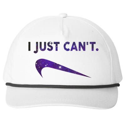 I Just Can't Funny Parody Galaxy Snapback Five-Panel Rope Hat