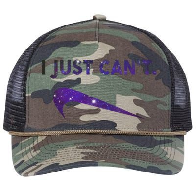 I Just Can't Funny Parody Galaxy Retro Rope Trucker Hat Cap