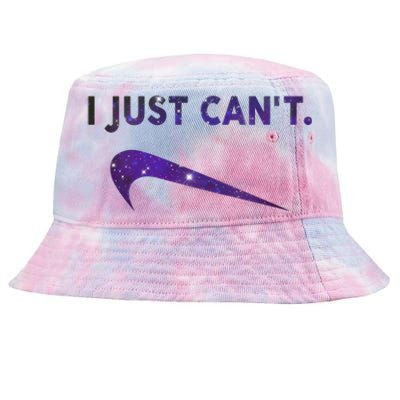 I Just Can't Funny Parody Galaxy Tie-Dyed Bucket Hat