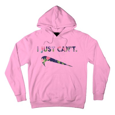 I Just Can't Funny Parody Floral Hoodie