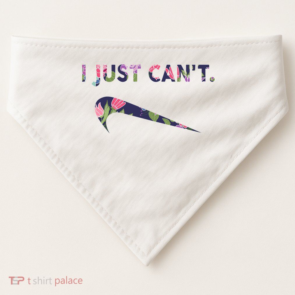 I Just Can't Funny Parody Floral USA-Made Doggie Bandana
