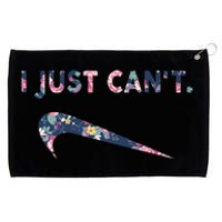 I Just Can't Funny Parody Floral Grommeted Golf Towel