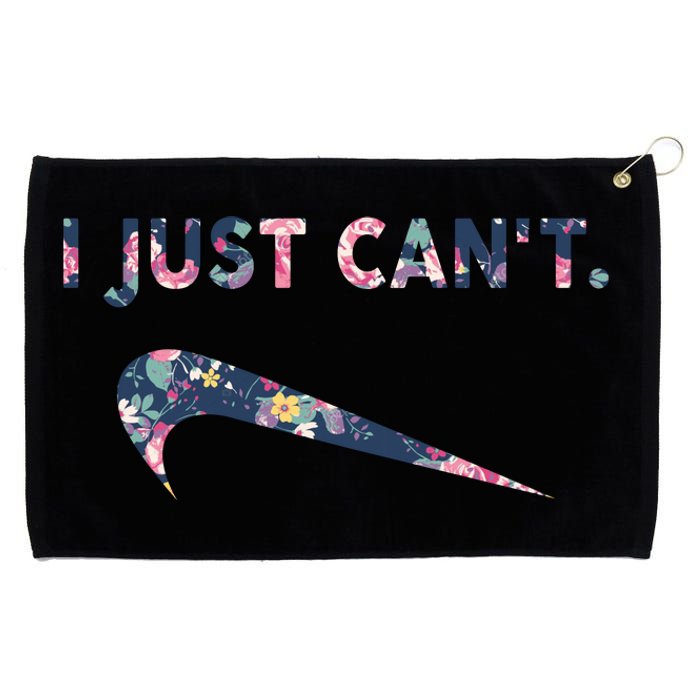 I Just Can't Funny Parody Floral Grommeted Golf Towel