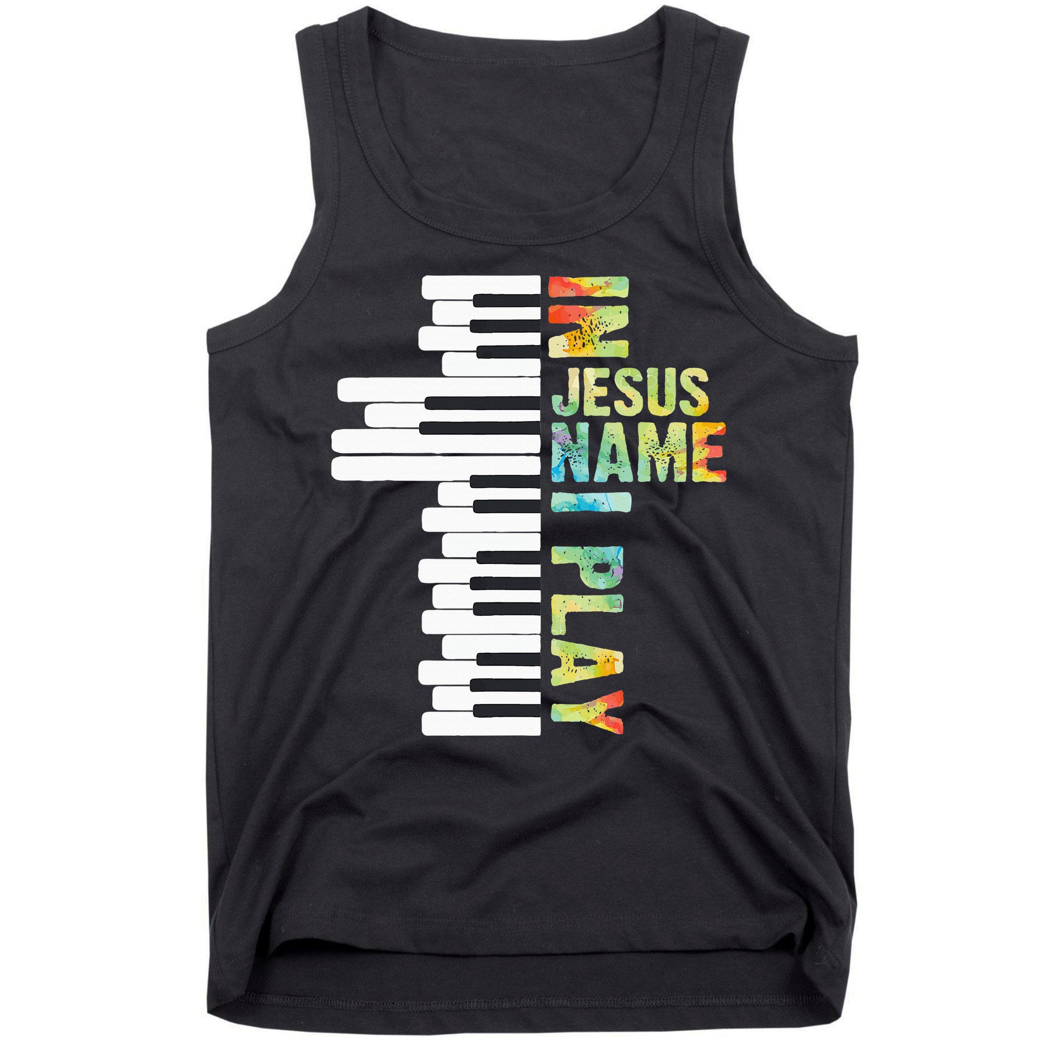 In Jesus Christian Name I Play Piano Music Vintage Tank Top
