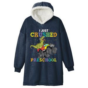 I Just Crushed PreSchool Dinosaur TRex Gaming Monster Truck Hooded Wearable Blanket