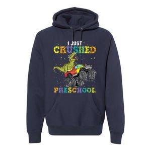 I Just Crushed PreSchool Dinosaur TRex Gaming Monster Truck Premium Hoodie