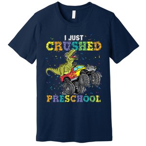 I Just Crushed PreSchool Dinosaur TRex Gaming Monster Truck Premium T-Shirt