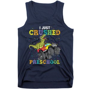 I Just Crushed PreSchool Dinosaur TRex Gaming Monster Truck Tank Top