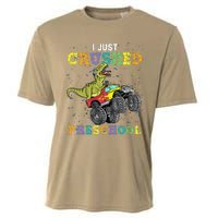 I Just Crushed PreSchool Dinosaur TRex Gaming Monster Truck Cooling Performance Crew T-Shirt