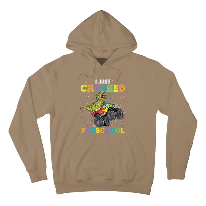 I Just Crushed PreSchool Dinosaur TRex Gaming Monster Truck Hoodie