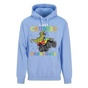 I Just Crushed PreSchool Dinosaur TRex Gaming Monster Truck Unisex Surf Hoodie