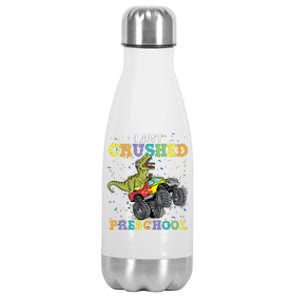 I Just Crushed PreSchool Dinosaur TRex Gaming Monster Truck Stainless Steel Insulated Water Bottle