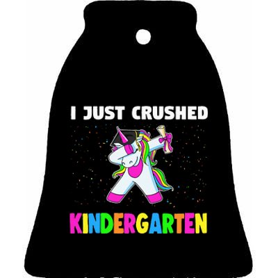 I just crushed Kindergarten Graduation Unicorn Ceramic Bell Ornament