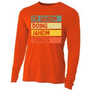 I'm Jaheim Doing Jaheim Things Funny Personalized Quote  Cooling Performance Long Sleeve Crew