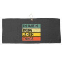 I'm Jaheim Doing Jaheim Things Funny Personalized Quote  Large Microfiber Waffle Golf Towel