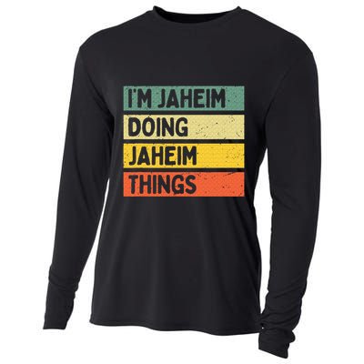 I'm Jaheim Doing Jaheim Things Funny Personalized Quote  Cooling Performance Long Sleeve Crew