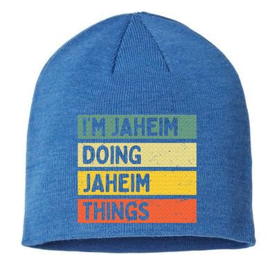 I'm Jaheim Doing Jaheim Things Funny Personalized Quote  Sustainable Beanie