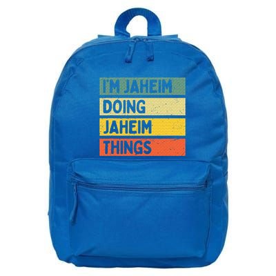 I'm Jaheim Doing Jaheim Things Funny Personalized Quote  16 in Basic Backpack