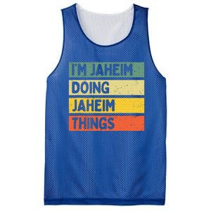 I'm Jaheim Doing Jaheim Things Funny Personalized Quote  Mesh Reversible Basketball Jersey Tank