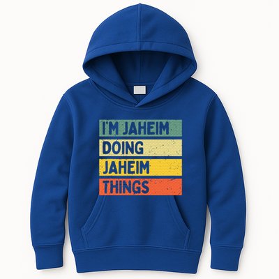 I'm Jaheim Doing Jaheim Things Funny Personalized Quote  Kids Hoodie