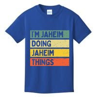 I'm Jaheim Doing Jaheim Things Funny Personalized Quote  Kids T-Shirt