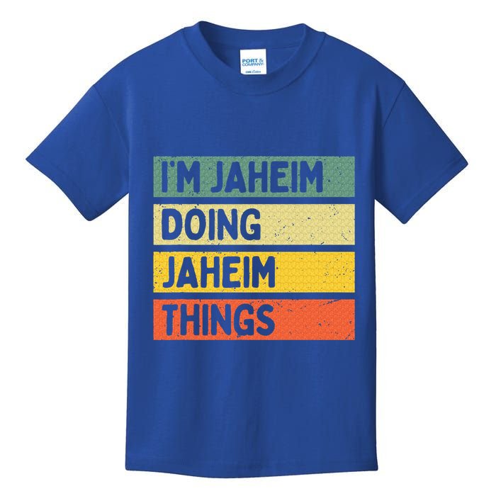 I'm Jaheim Doing Jaheim Things Funny Personalized Quote  Kids T-Shirt