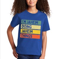 I'm Jaheim Doing Jaheim Things Funny Personalized Quote  Kids T-Shirt