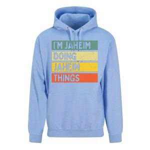 I'm Jaheim Doing Jaheim Things Funny Personalized Quote  Unisex Surf Hoodie