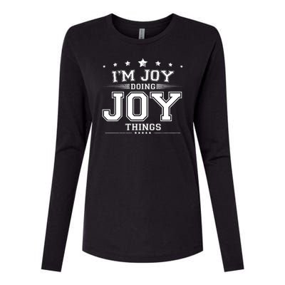 Im Joy Doing Joy Things Womens Cotton Relaxed Long Sleeve T-Shirt