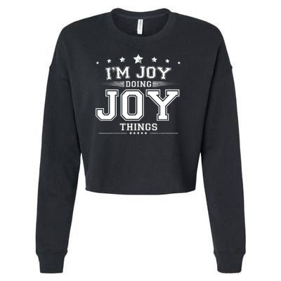 Im Joy Doing Joy Things Cropped Pullover Crew