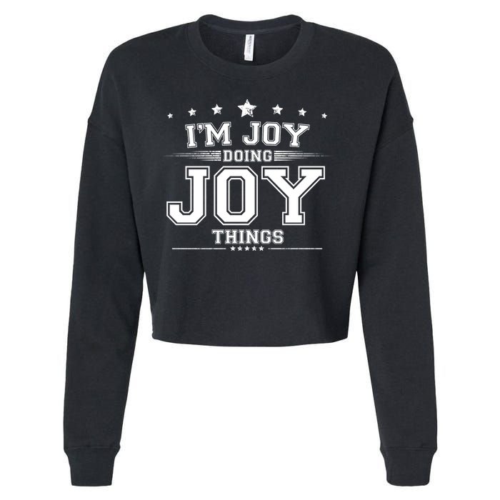 Im Joy Doing Joy Things Cropped Pullover Crew