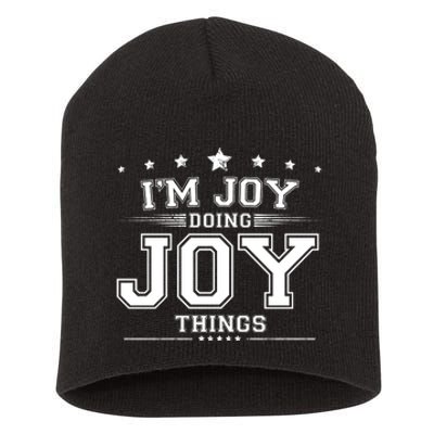 Im Joy Doing Joy Things Short Acrylic Beanie