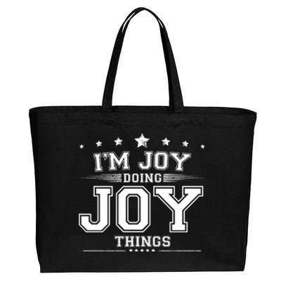 Im Joy Doing Joy Things Cotton Canvas Jumbo Tote