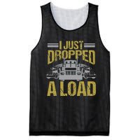 I Just Dropped A Load Funny Truck Driver Gift Mesh Reversible Basketball Jersey Tank