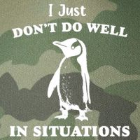 I Just Dont Do Well In Situations Funny Penguin Legacy Tie Dye Trucker Hat
