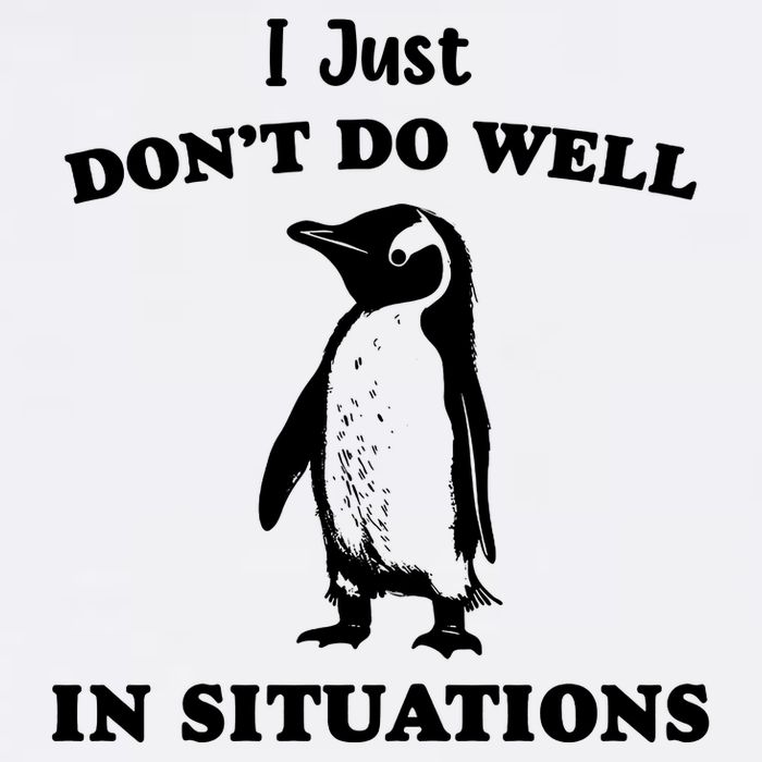 I Just Dont Do Well In Situations Funny Penguin Bucket Hat