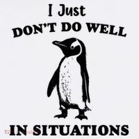 I Just Dont Do Well In Situations Funny Penguin Visor