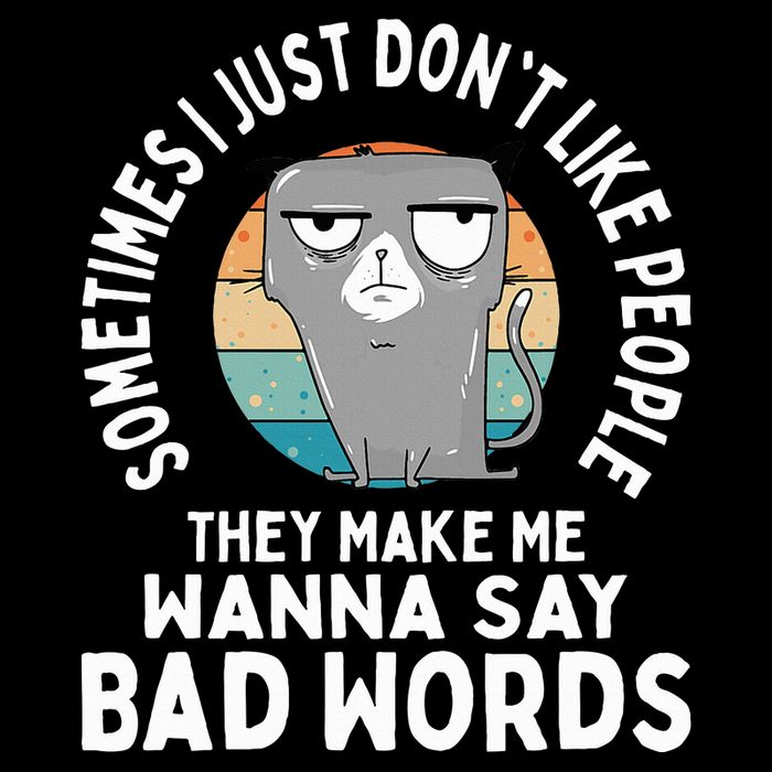 I Just DonT Like People They Make Me Wanna Say Bad Words Button