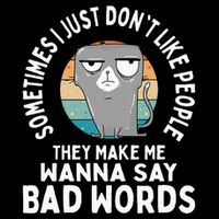I Just DonT Like People They Make Me Wanna Say Bad Words Wool Snapback Cap