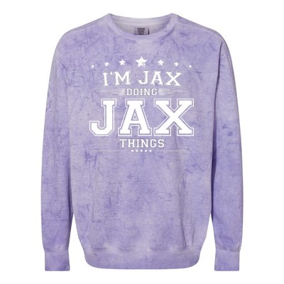 Im Jax Doing Jax Things Colorblast Crewneck Sweatshirt