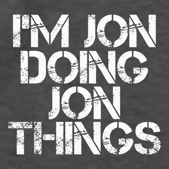 IM Jon Doing Jon Things Funny Christmas Gift Idea Vector Backpack